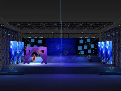 3DS Max 2014 Stage Concert 51 3D model