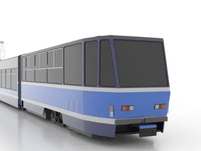 Tatra KT6T Low Low-poly 3D model