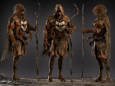 Native Alien Low-poly 3D model