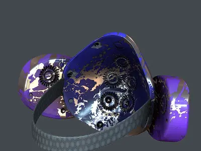 Gas mask helmet 3d model scifi Low-poly Low-poly 3D model