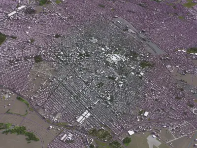 Mashhad - 3D City Model Low-poly 3D model