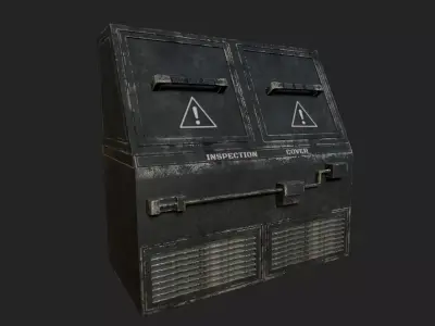 Sci-fi Panel Element Low-poly 3D model 2