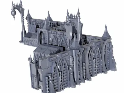 Gothic Sci Fi City Scatter Terrain Pack A  3D print model