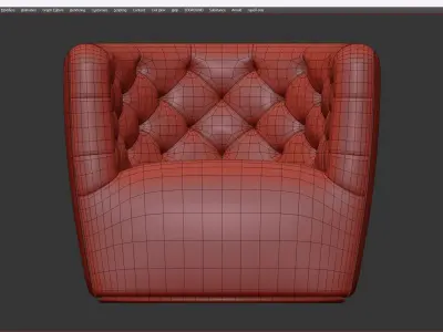  Hanover Swivel Chair Low-poly 3D model