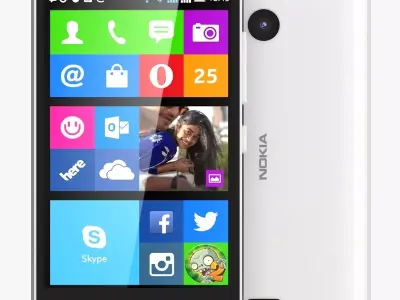 Nokia X2 Dual SIM White 3D model