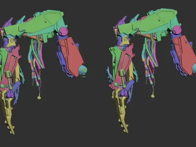 Sci-fi Bot Low-poly 3D model