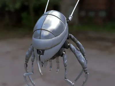 Flea Bot Low-poly 3D model
