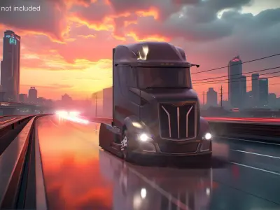  Next Gen Aerodynamic Supertruck Black 