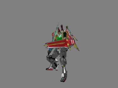 Attacker Gundam B 17 3D model