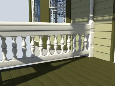 Baluster column 3D model