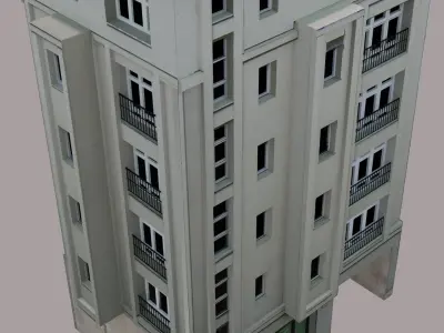 Residential Block Building  Free 3D model