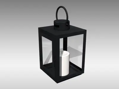 Metal Lantern 02 Low-poly 3D model