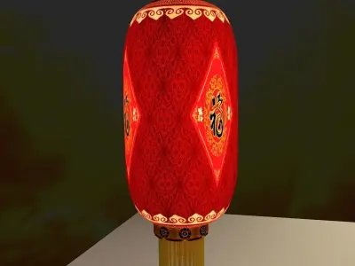 Chinese red lantern 3D model