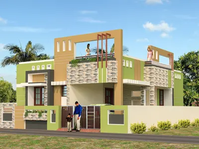 Modern Villa Small 001 3D model