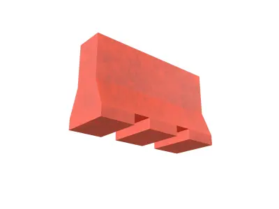 Road Barriers v1 008 Low-poly 3D model