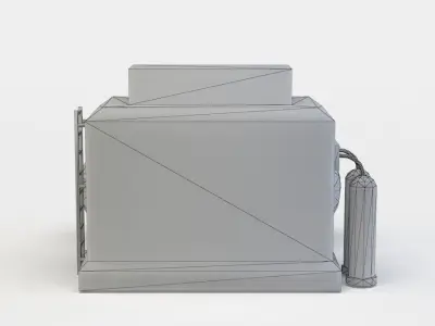 Tank old rusty Low-poly 3D model