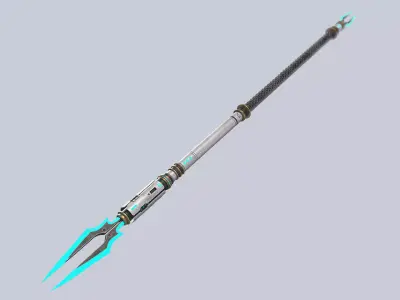 Scifi spear Low-poly 3D model