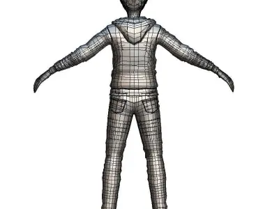 Cartoon High Poly Subdivision Avatar 002 3D Model  Low-poly 3D model