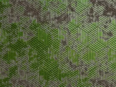 Dirt Green Metal Plate Rusted PBR Seamless Texture