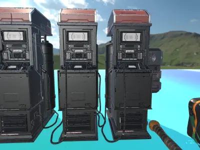 Sci Fi Weapons and Props Pack Game Ready Low Poly Models Low-poly 3D model