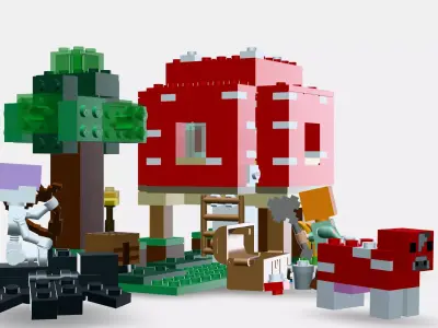 LEGO Minecraft The Button House 21179 3D model