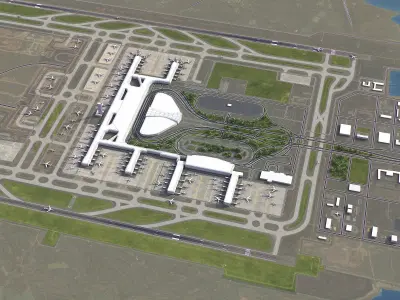 Wuhan - Tianhe Airport - WUH Low-poly 3D model