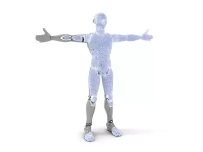 Robotic Humanoid model pack Low-poly 3D model