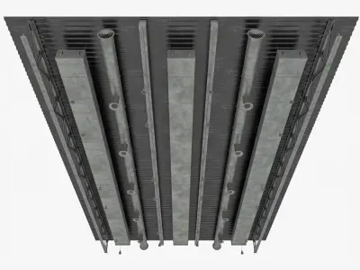 Ceiling Ventilation Pipes 3D model