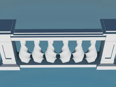 3D Concrete Balustrade 3D print model shop