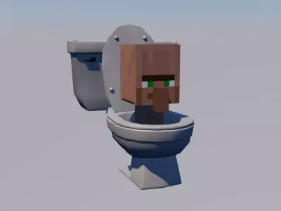 Skibidi Toilet Minecraft Low-poly 3D model