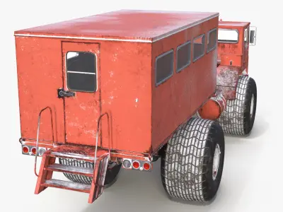  Antarctica Snow Vehicle Rigged for Maya 