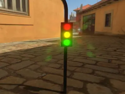 3D Model Traffic Light Printable High Poly STL OBJ FBX 3D model