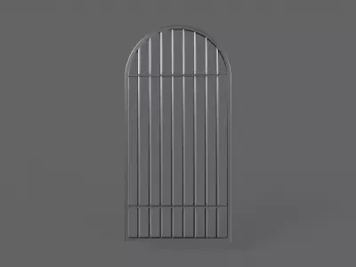 PBR Prison Window 6 Low-poly 3D model