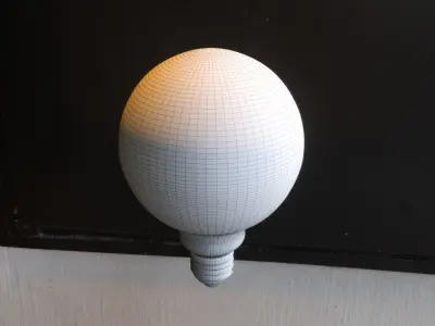 Globe light bulb 3D model
