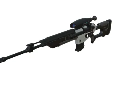 SCI-FI SVD Sniper rifle Low-poly 3D model