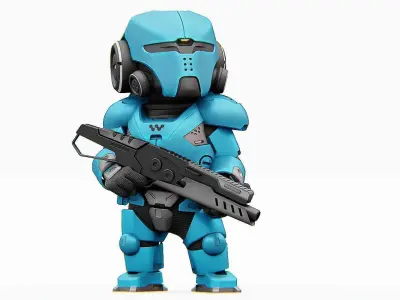 TOON TROOPER ELIOT   RIGGED 3D model