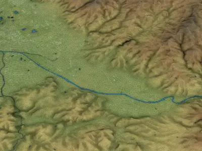 Florence - Firenze - Topography Terrain Low-poly 3D model
