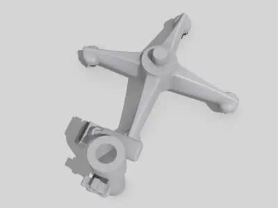 Diorama Office Chair Base 2 piece 3D print model