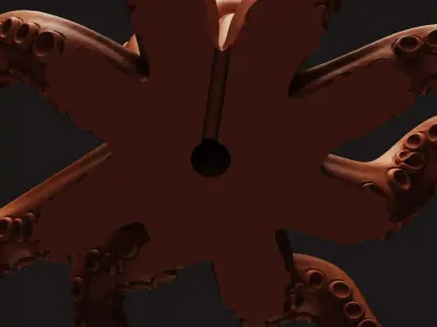 Kraken Tentacle Lamp Stand  Cthulhu Octopus Light Base 3D print model