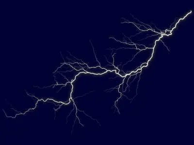 Realistic 3D Lightning CA-17 3D model