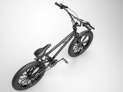 Black BMX Bike 3D model