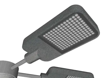 Concrete Lamp Post - Light Pole - Light Post - Street Light 01 3D model