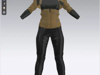 Women Modern Bodysuit - 120 Marvelous Designer and Clo3D 3D model