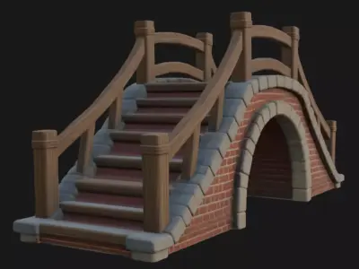 Realistic Bridge 3d Model 3D model