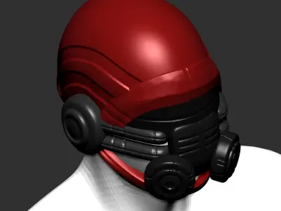 helmet high poly sculpt 3d printable ver 7 3D model 3D model 76