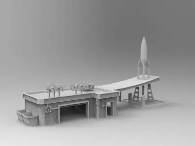 Sky Rocket Gas Station by WOW Buildings   3D print model