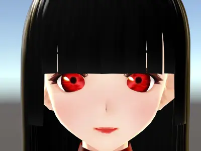 SciFi 3d anime character c8 Low-poly 3D model