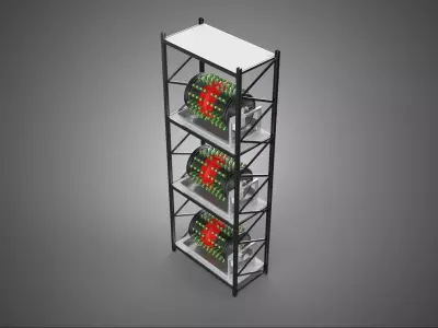 STACKED VERTICAL GARDEN TOWER FRAME ROTARY HYDROPONIC PLANT FARM 3D model