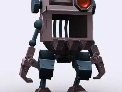 3DRT - Chibii-robot-14 Low-poly 3D model