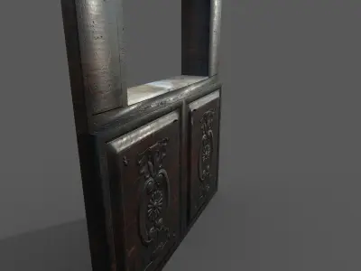Old Wood Windows Low-poly 3D model purchase